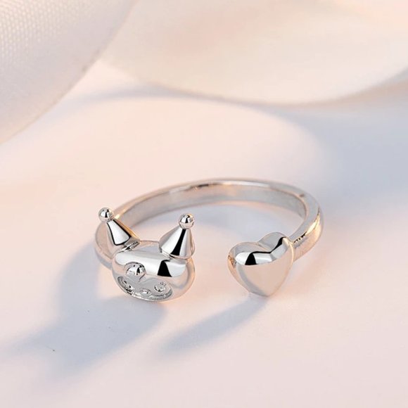 Women's Ring Kuromi Open Adjustable Silver - Picture 4 of 4
